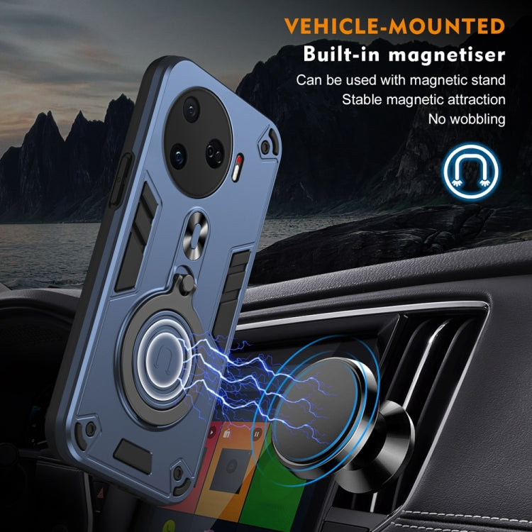 For Tecno Camon 30 Pro 5G Metal Ring 360 Degree Rotating Holder PC Hybrid TPU Phone Case