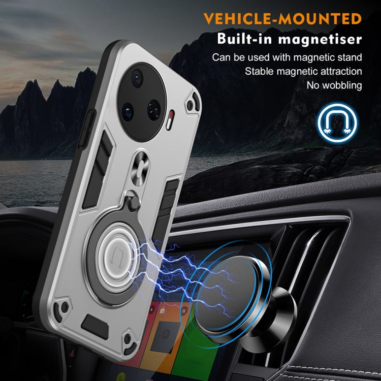 For Tecno Camon 30 Pro 5G Metal Ring 360 Degree Rotating Holder PC Hybrid TPU Phone Case