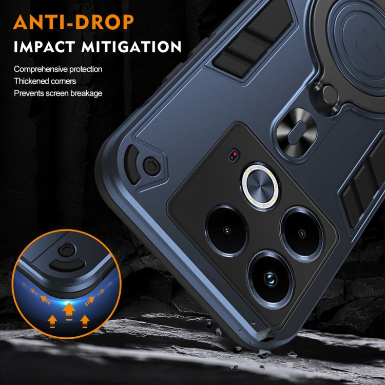 For Infinix Note 40 4G Metal Ring 360 Degree Rotating Holder PC Hybrid TPU Phone Case