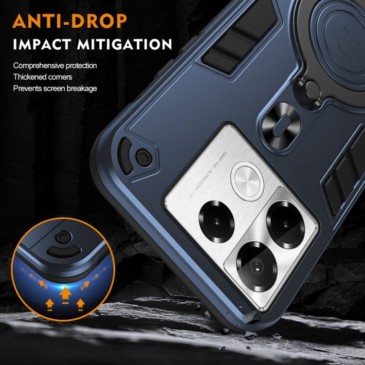 For Infinix Note 40 Pro 4G Metal Ring 360 Degree Rotating Holder PC Hybrid TPU Phone Case