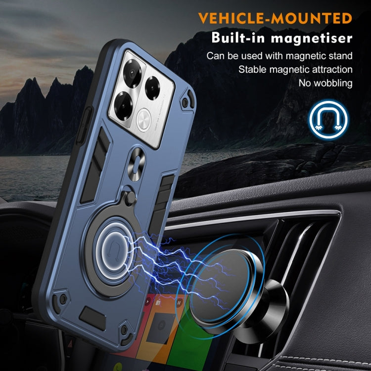 For Infinix Note 40 Pro 4G Metal Ring 360 Degree Rotating Holder PC Hybrid TPU Phone Case