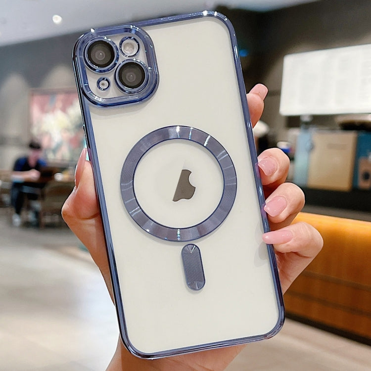 For iPhone 14 Plus Electroplating MagSafe Phone Case