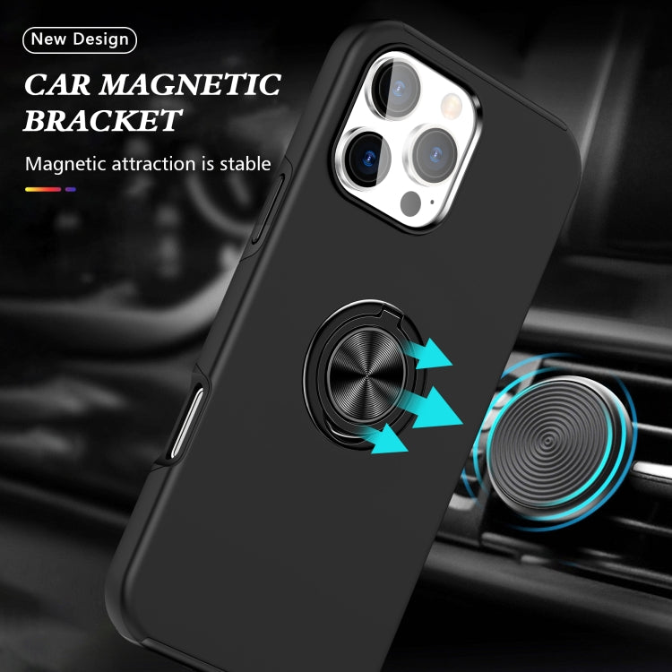 For iPhone 16 Pro Max PC + TPU Magnetic Phone Case with Invisible Ring Holder