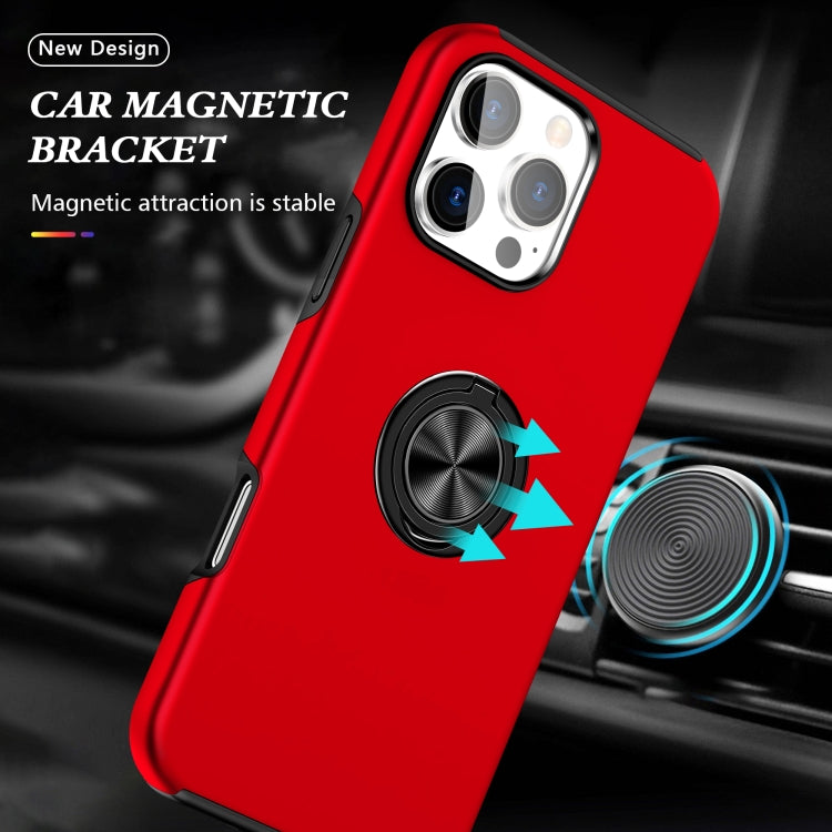 For iPhone 16 Pro Max PC + TPU Magnetic Phone Case with Invisible Ring Holder