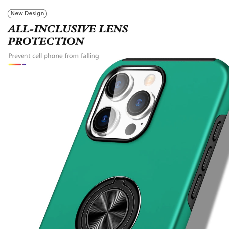 For iPhone 16 Pro Max PC + TPU Magnetic Phone Case with Invisible Ring Holder