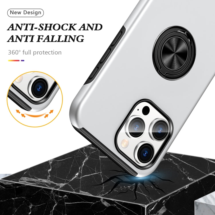 For iPhone 16 Pro Max PC + TPU Magnetic Phone Case with Invisible Ring Holder