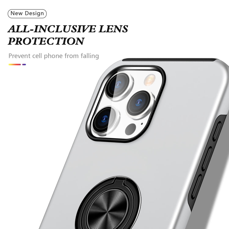For iPhone 16 Pro Max PC + TPU Magnetic Phone Case with Invisible Ring Holder
