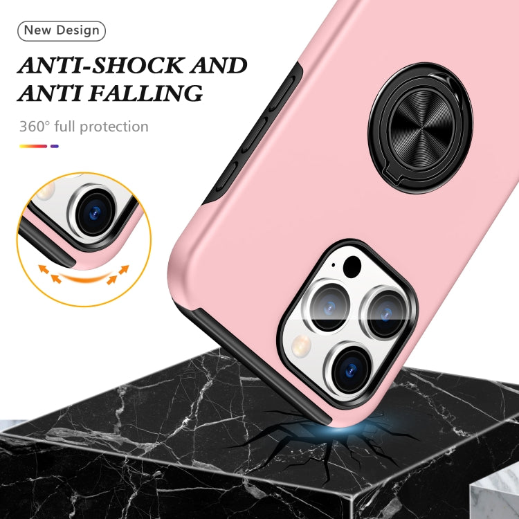 For iPhone 16 Pro PC + TPU Magnetic Phone Case with Invisible Ring Holder