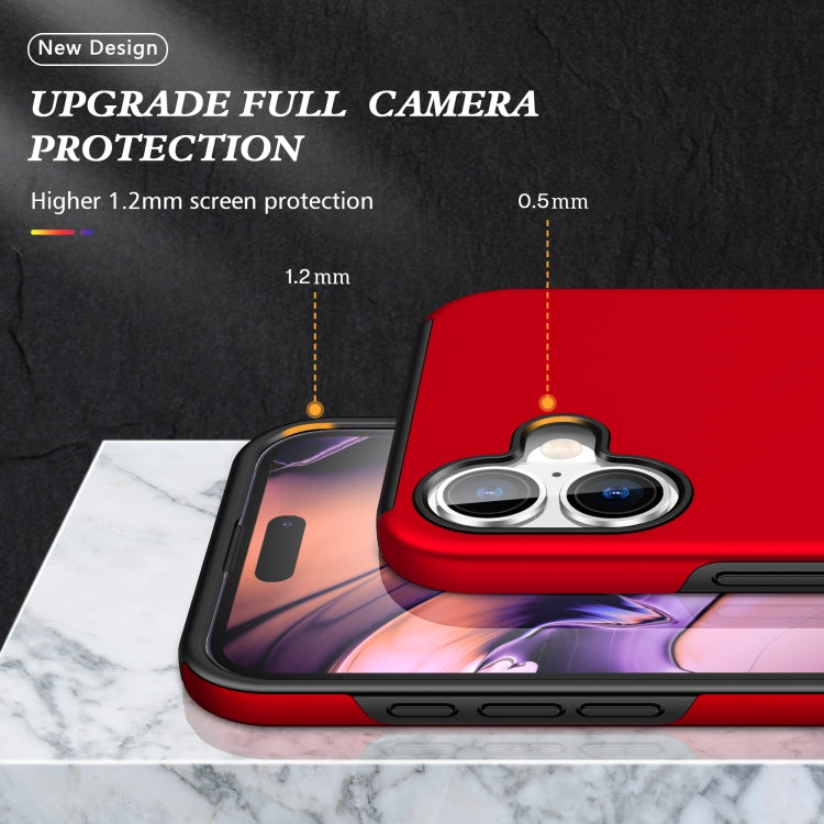 For iPhone 16 Plus PC + TPU Magnetic Phone Case with Invisible Ring Holder