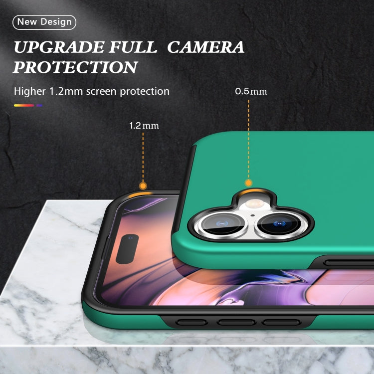 For iPhone 16 Plus PC + TPU Magnetic Phone Case with Invisible Ring Holder