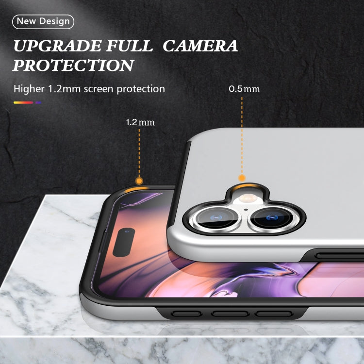 For iPhone 16 Plus PC + TPU Magnetic Phone Case with Invisible Ring Holder