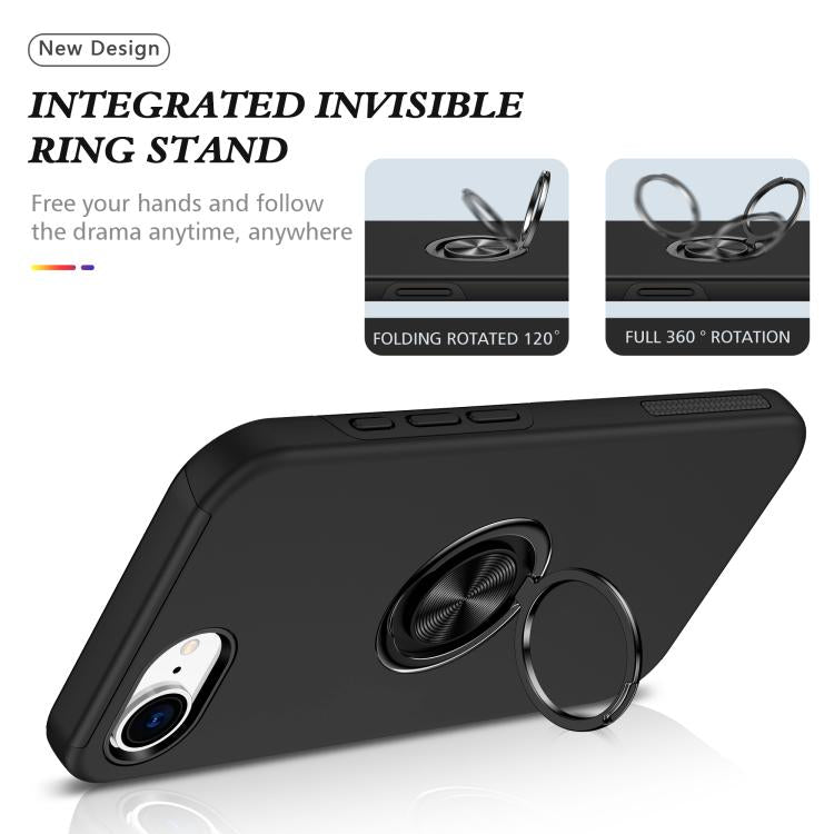 For iPhone 17e / 16e PC + TPU Magnetic Phone Case with Invisible Ring Holder