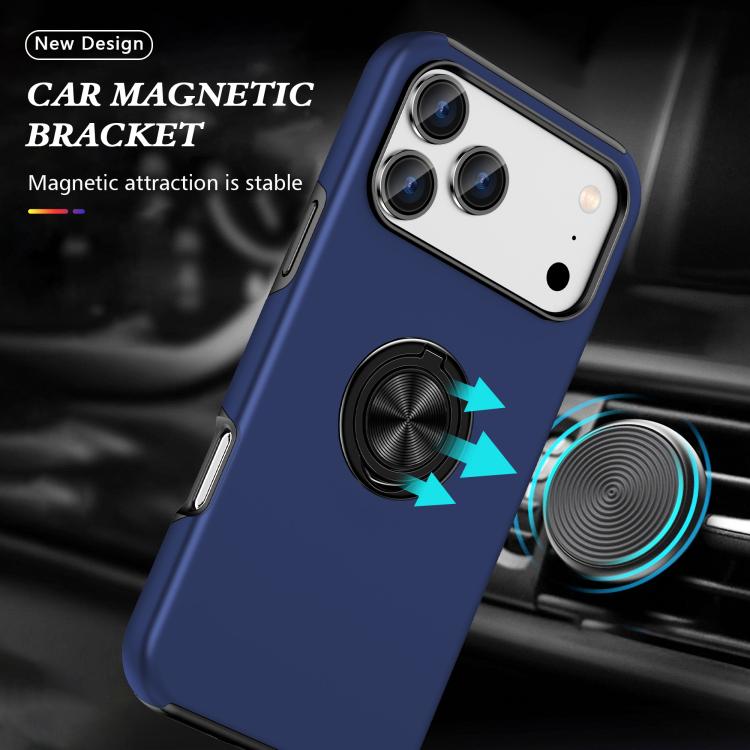 For iPhone 17 Pro Max PC + TPU Magnetic Phone Case with Invisible Ring Holder