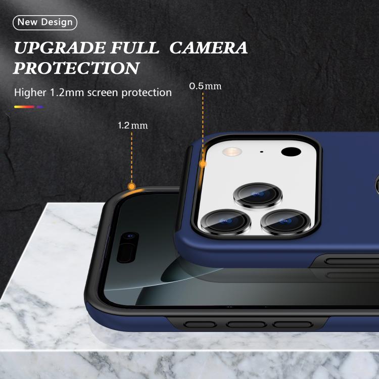 For iPhone 17 Pro Max PC + TPU Magnetic Phone Case with Invisible Ring Holder