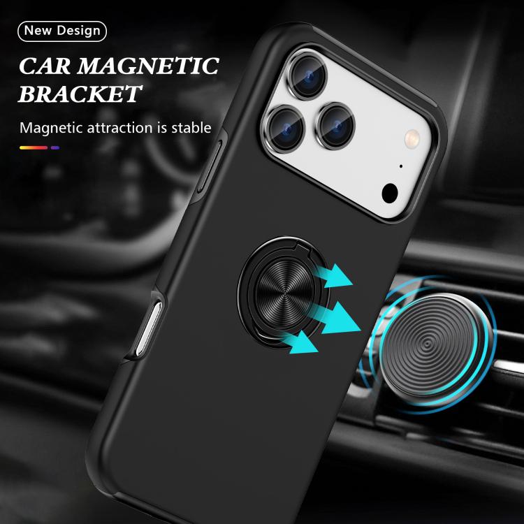 For iPhone 17 Pro Max PC + TPU Magnetic Phone Case with Invisible Ring Holder