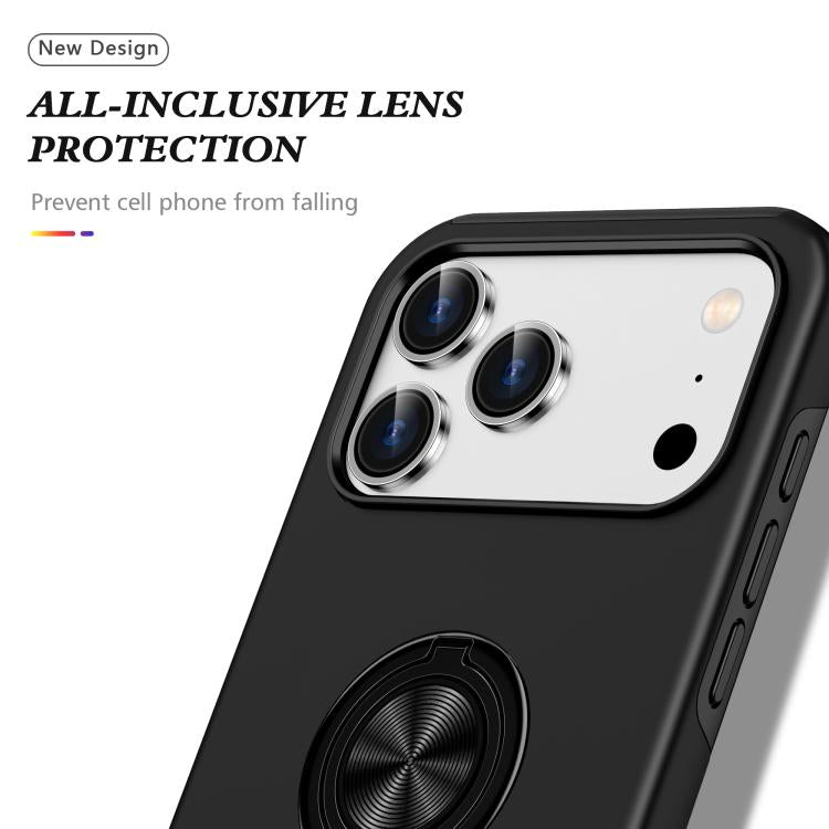 For iPhone 17 Pro Max PC + TPU Magnetic Phone Case with Invisible Ring Holder