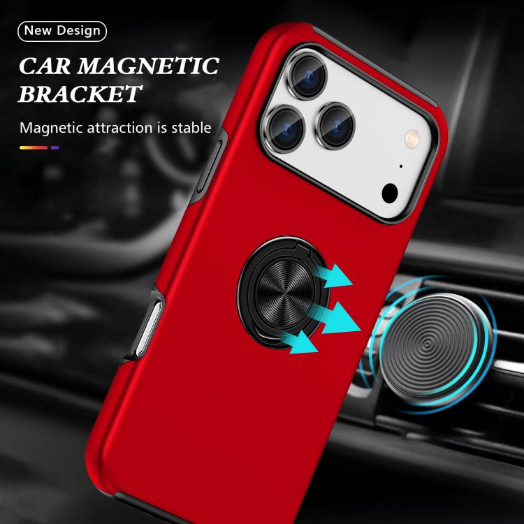 For iPhone 17 Pro Max PC + TPU Magnetic Phone Case with Invisible Ring Holder