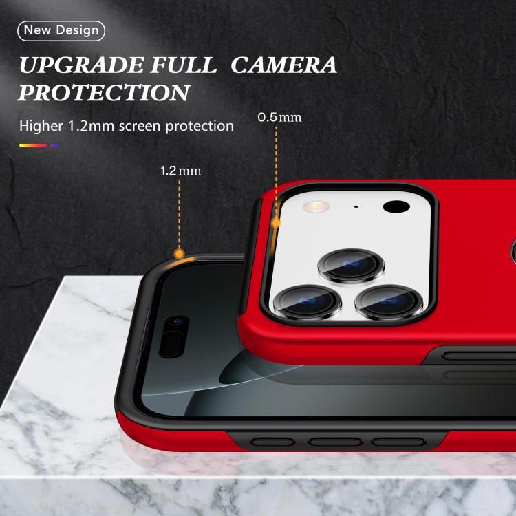 For iPhone 17 Pro Max PC + TPU Magnetic Phone Case with Invisible Ring Holder