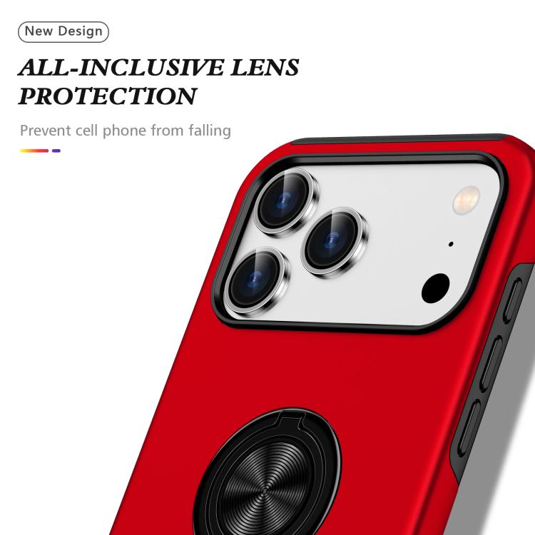 For iPhone 17 Pro Max PC + TPU Magnetic Phone Case with Invisible Ring Holder