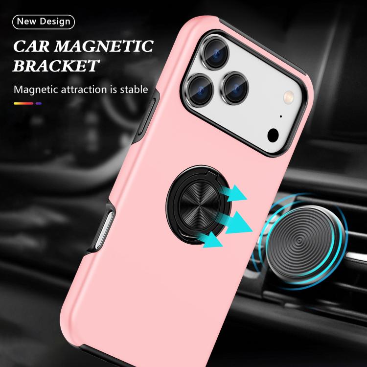 For iPhone 17 Pro Max PC + TPU Magnetic Phone Case with Invisible Ring Holder