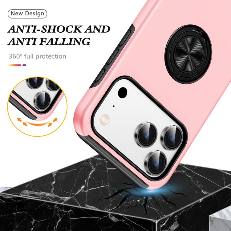 For iPhone 17 Pro Max PC + TPU Magnetic Phone Case with Invisible Ring Holder