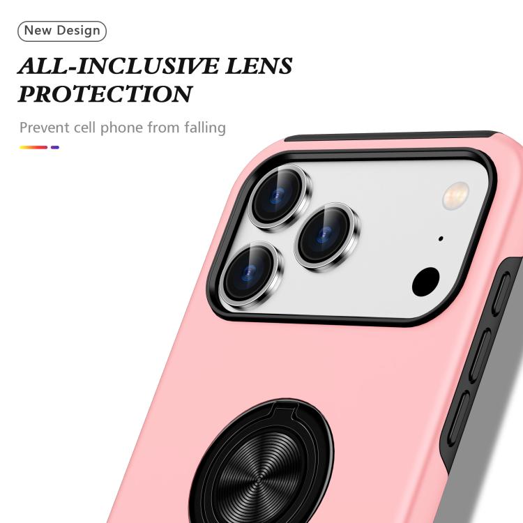 For iPhone 17 Pro Max PC + TPU Magnetic Phone Case with Invisible Ring Holder