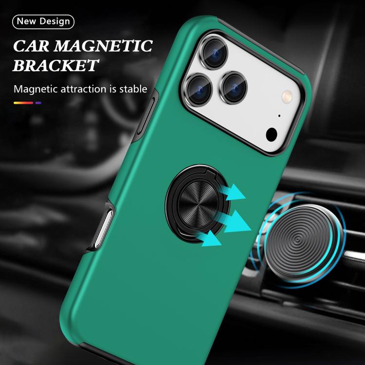 For iPhone 17 Pro Max PC + TPU Magnetic Phone Case with Invisible Ring Holder