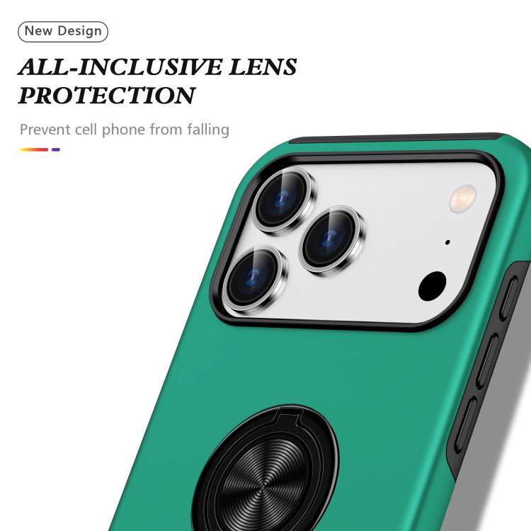 For iPhone 17 Pro Max PC + TPU Magnetic Phone Case with Invisible Ring Holder