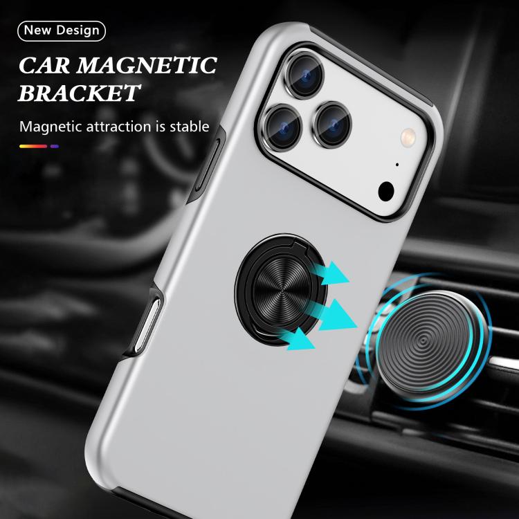 For iPhone 17 Pro Max PC + TPU Magnetic Phone Case with Invisible Ring Holder
