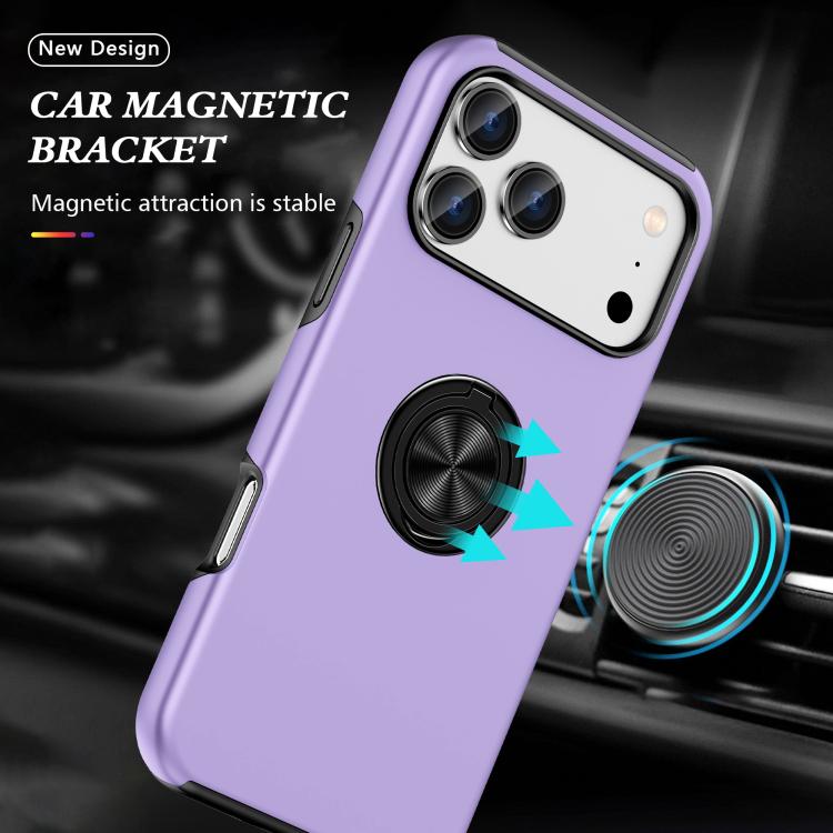 For iPhone 17 Pro Max PC + TPU Magnetic Phone Case with Invisible Ring Holder