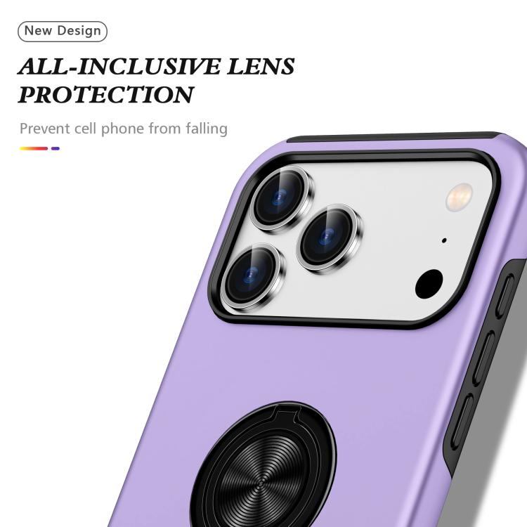 For iPhone 17 Pro Max PC + TPU Magnetic Phone Case with Invisible Ring Holder