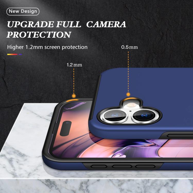 For iPhone 17 PC + TPU Magnetic Phone Case with Invisible Ring Holder