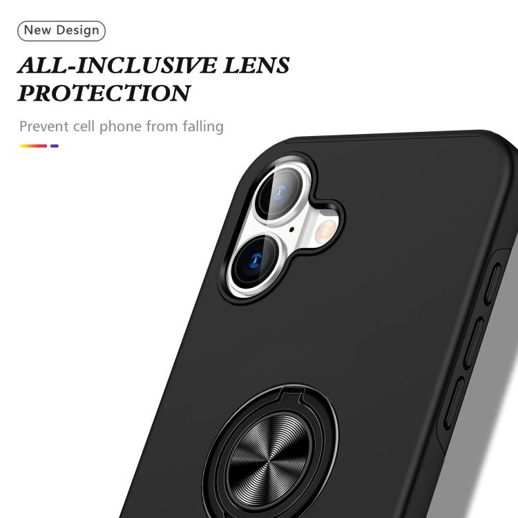 For iPhone 17 PC + TPU Magnetic Phone Case with Invisible Ring Holder