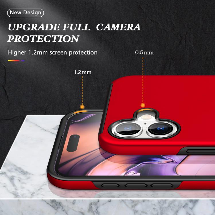 For iPhone 17 PC + TPU Magnetic Phone Case with Invisible Ring Holder