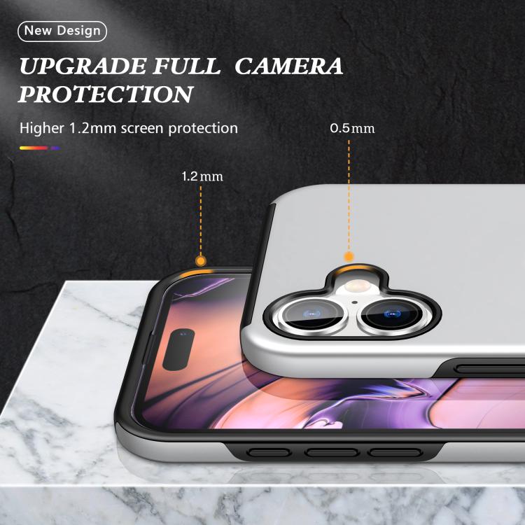 For iPhone 17 PC + TPU Magnetic Phone Case with Invisible Ring Holder