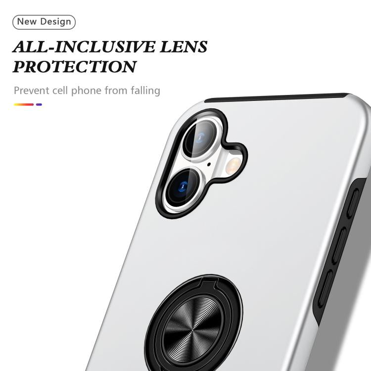 For iPhone 17 PC + TPU Magnetic Phone Case with Invisible Ring Holder