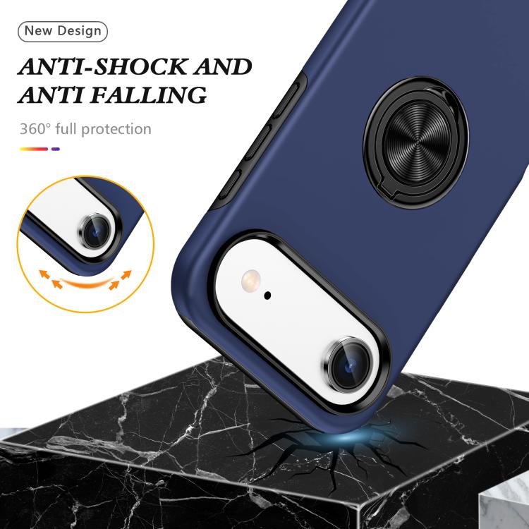 For iPhone Air PC + TPU Magnetic Phone Case with Invisible Ring Holder