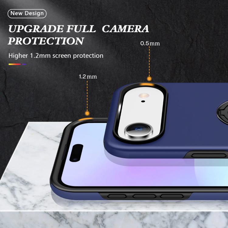 For iPhone Air PC + TPU Magnetic Phone Case with Invisible Ring Holder