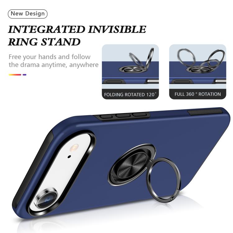 For iPhone Air PC + TPU Magnetic Phone Case with Invisible Ring Holder