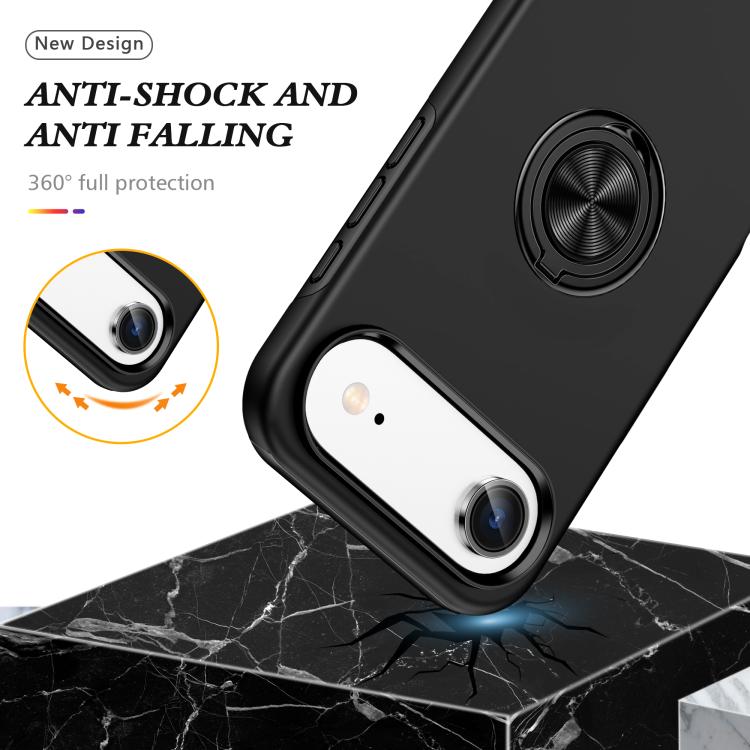 For iPhone Air PC + TPU Magnetic Phone Case with Invisible Ring Holder