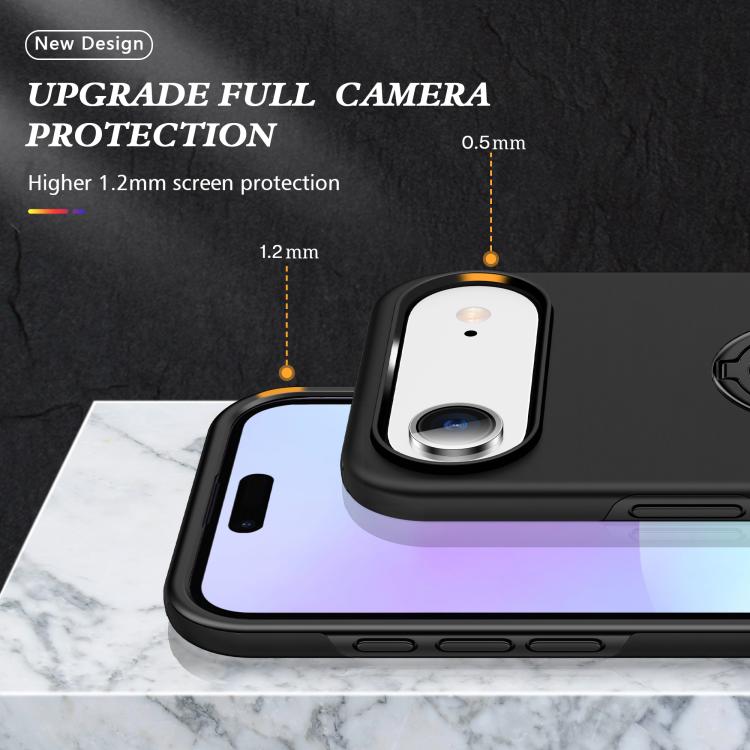 For iPhone Air PC + TPU Magnetic Phone Case with Invisible Ring Holder