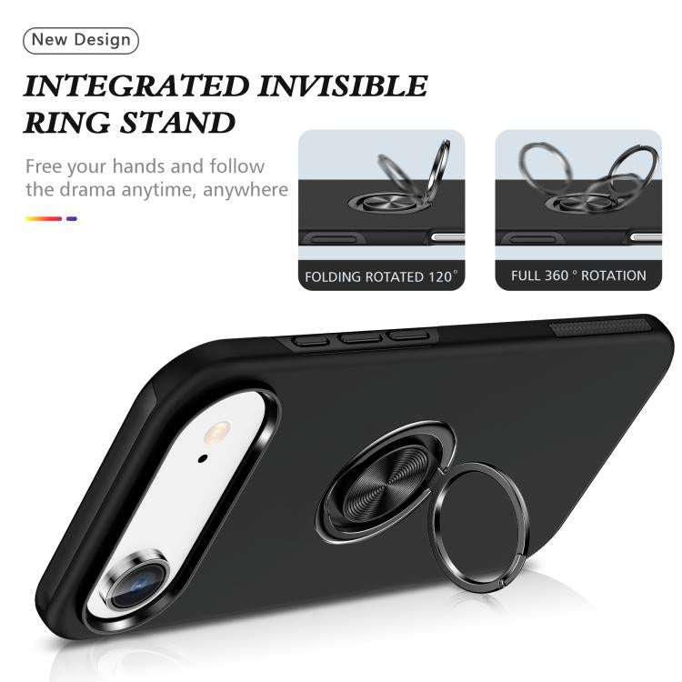 For iPhone Air PC + TPU Magnetic Phone Case with Invisible Ring Holder