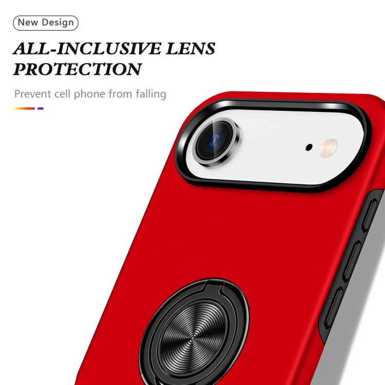 For iPhone Air PC + TPU Magnetic Phone Case with Invisible Ring Holder