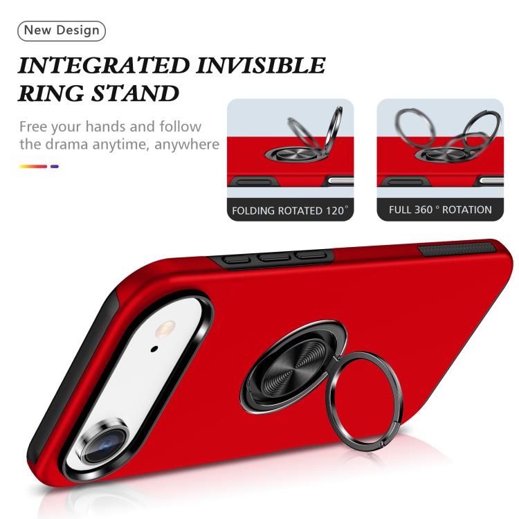 For iPhone Air PC + TPU Magnetic Phone Case with Invisible Ring Holder