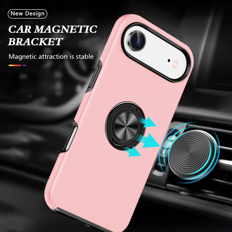 For iPhone Air PC + TPU Magnetic Phone Case with Invisible Ring Holder