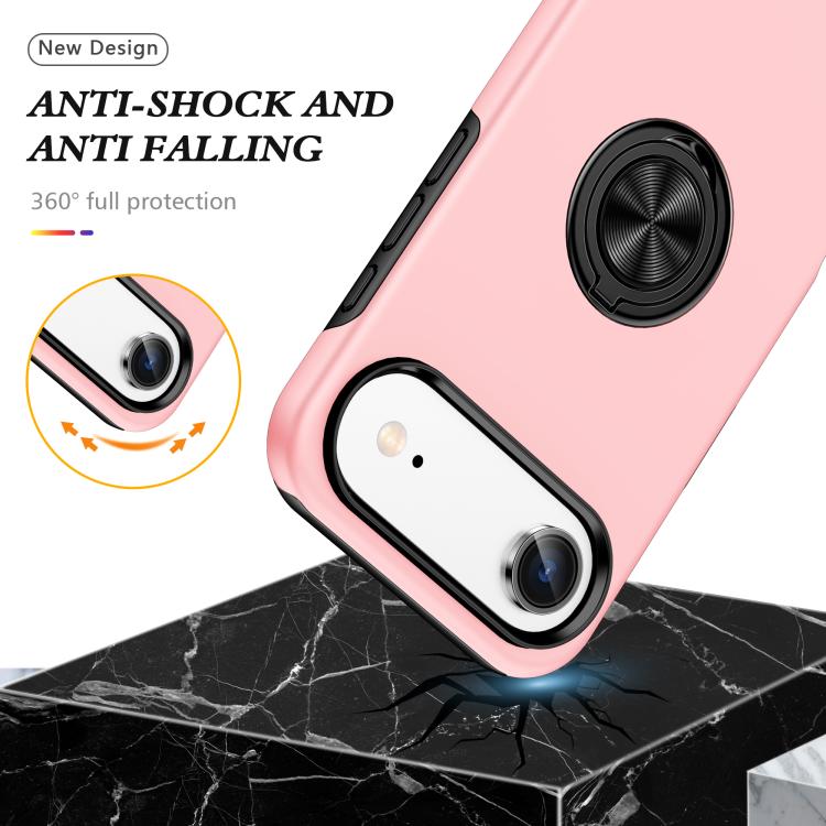 For iPhone Air PC + TPU Magnetic Phone Case with Invisible Ring Holder