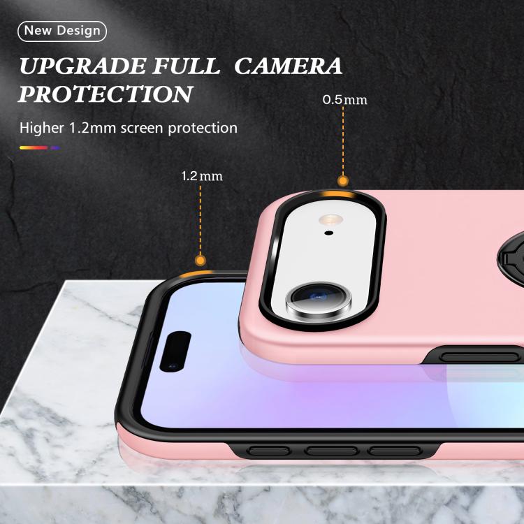 For iPhone Air PC + TPU Magnetic Phone Case with Invisible Ring Holder