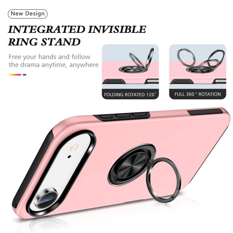 For iPhone Air PC + TPU Magnetic Phone Case with Invisible Ring Holder