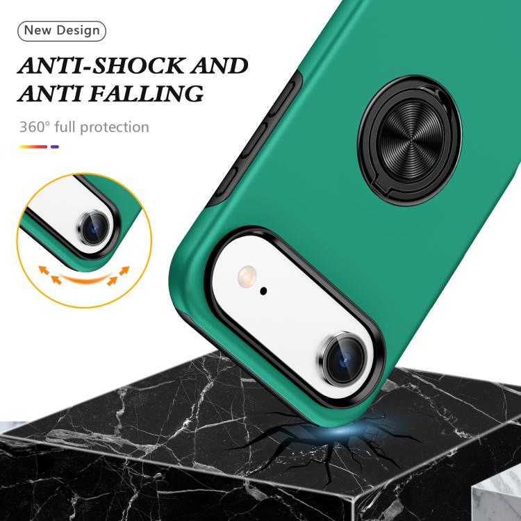 For iPhone Air PC + TPU Magnetic Phone Case with Invisible Ring Holder