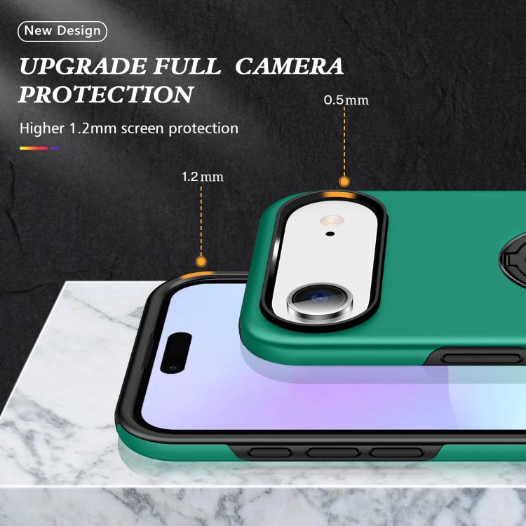 For iPhone Air PC + TPU Magnetic Phone Case with Invisible Ring Holder
